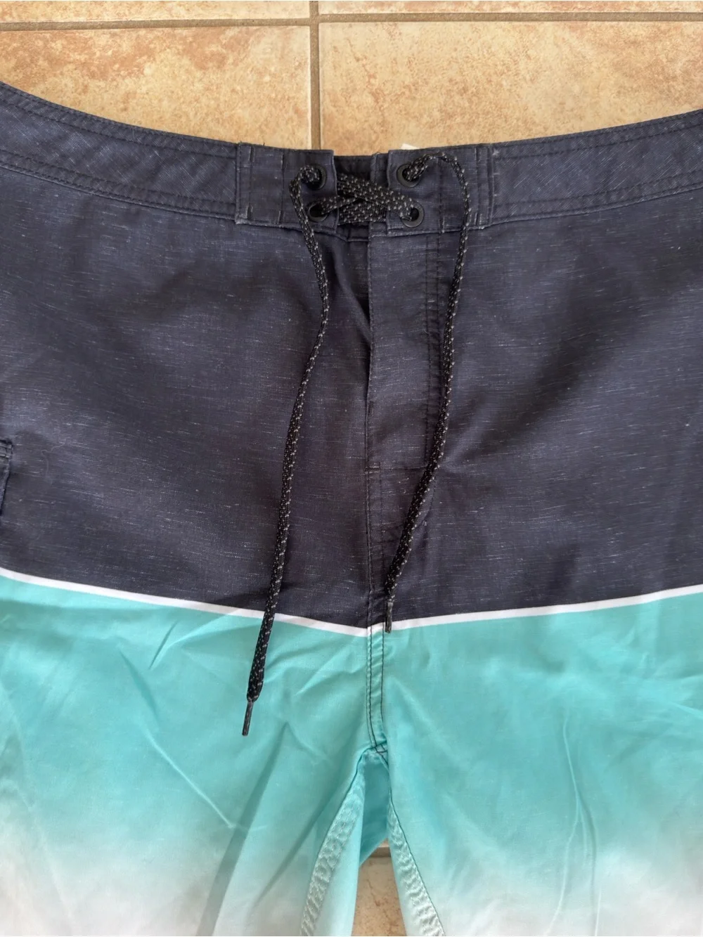 Rip Curl Navy, Teal & White Ombre Boardshorts